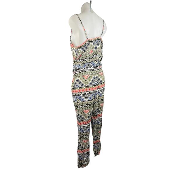 Old Navy Women's Multicolor Aztec Print Sleeveless V-Neck Camisole Jumpsuit Sz M - Picture 4 of 7